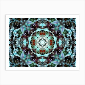 Cosmic Blue Watercolor And Alcohol Ink In The Author S Digital Processing 3 Art Print