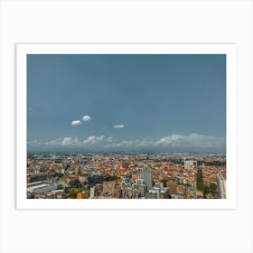 Aerial view city Art Print