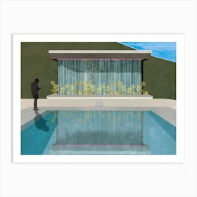 Villa And Pool Art Print Art Print