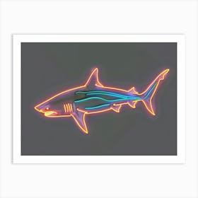 Neon Orange Carpet Shark 6 Art Print