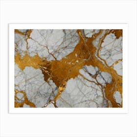 Gold Marble Texture 1 Art Print