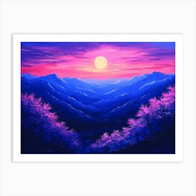 Sunset In The Mountains 59 Art Print