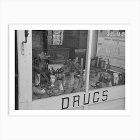 Drugstore Window, Ray, North Dakota By Russell Lee Art Print