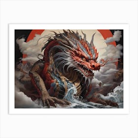 Dragon In The Ocean Art Print