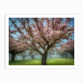 Blossoming Cherry Trees Art Print