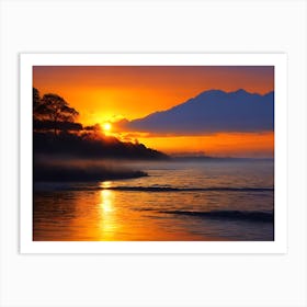 Sunrise Over The Sea Art Print