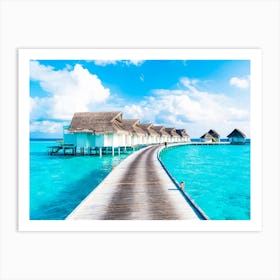 Maldives. Wooden bridge. Tropical. #3 Art Print