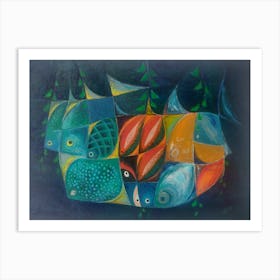 Bedroom Wall Art & Decor, Shoal Of Fish  Art Print