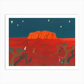 Evening At Uluru Art Print
