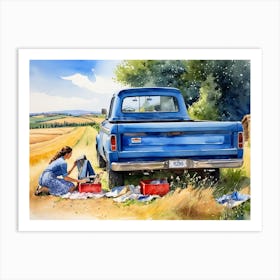 Truck Breakdown Art Print