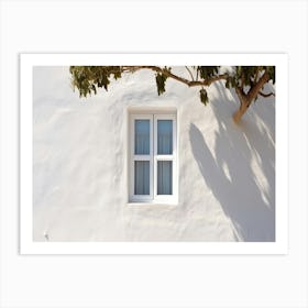 Ibiza White Wall With A Window Summer Photography Art Print