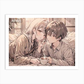 Beautiful couple Art Print