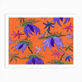 Orange Hibiscus Art Print