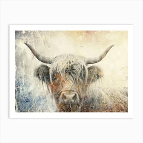 Cow Highland Illustration Art 01 Art Print