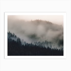 Misty Mountain Forest Art Print