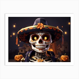 Day Of The Dead Skeleton 2 Art Print