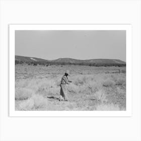 Water Witch Following Forded Stick In Search For Water, Pie Town, New Mexico By Russell Lee Art Print