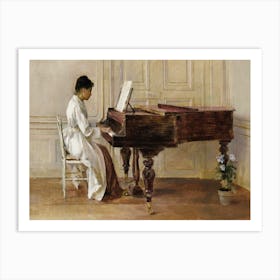 Girl At The Piano Art Print