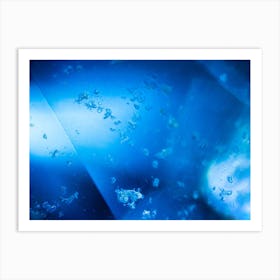 Blue Gem Under The Microscope Art Print