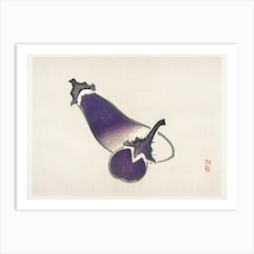 Eggplants, Kōno Bairei Art Print