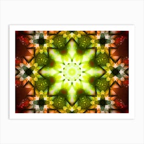 Abstraction Mystical Green Flower Art Print