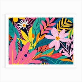 Tropical Seamless Pattern 1 Art Print