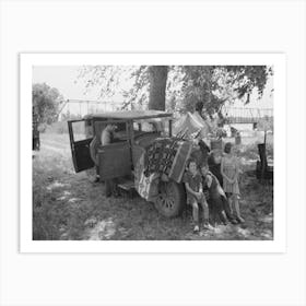 Camp Of Migratory Workers In Arkansas River Bottoms, Muskogee County, Oklahoma By Russell Lee Art Print