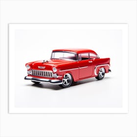 Toy Car 55 Chevy Bel Air Gasser Red Art Print