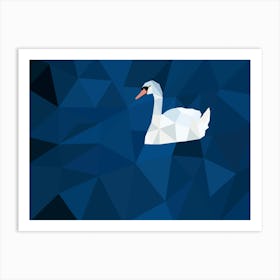Abstract Swan Art Print