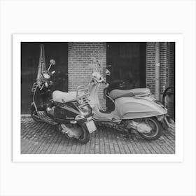 Vintage Scooters Art Print