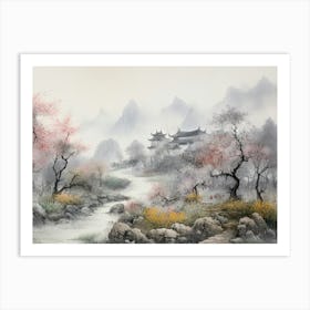 Chinese Landscape Painting 18 Art Print