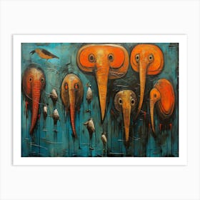 Elephants 2 Art Print