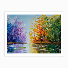 Mystical lake Art Print