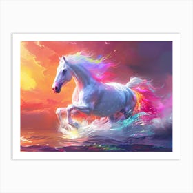 Rainbow Horse 1 Art Print