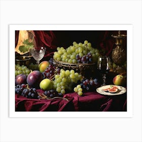 Grapes And Figs 1 Art Print