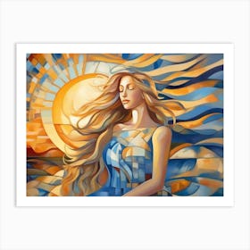 Woman In The Sun 5 Art Print