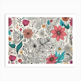 Floral Pattern 7 Art Print