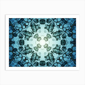 Blue Abstract Pattern Texture Art Print