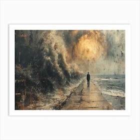 Temporal Resonances: A Conceptual Art Collection. 'The Storm' Art Print