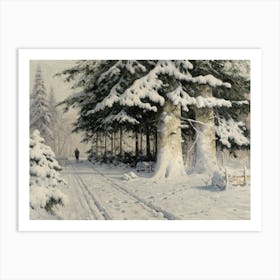 Vintage Winter Landscape III Art Print