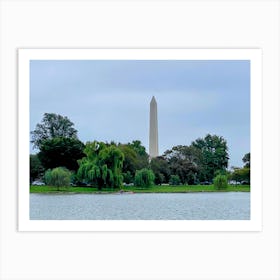 Washington Monument View From The Potomac River Art Print