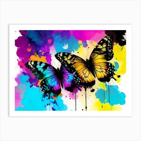 Colorful Butterflies 137 Art Print