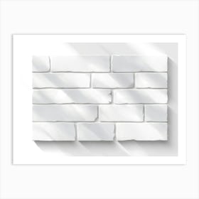 White Brick Wall 1 Art Print