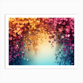 Autumn Leaves Background Art Print