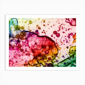 Alcohol Ink All Colors Art Print