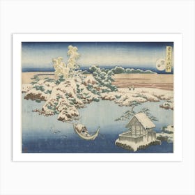 Snow On The Sumida River (Sumida), From The Series, Snow, Moon, And Flowers , Katsushika Hokusai Art Print