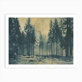Landscape Forest Illustration 4 Art Print