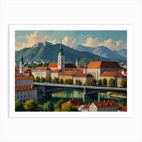  Ljubljana City 2  Art Print