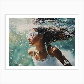 Woman Swimming 1 Art Print