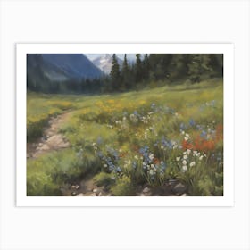 Wildflowers In The Mountains Art Print